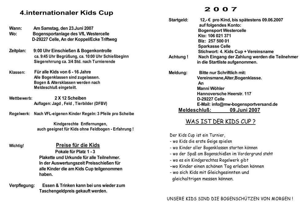 Kids Cup 2006 | vorschau_2007  | pictorlucis.de